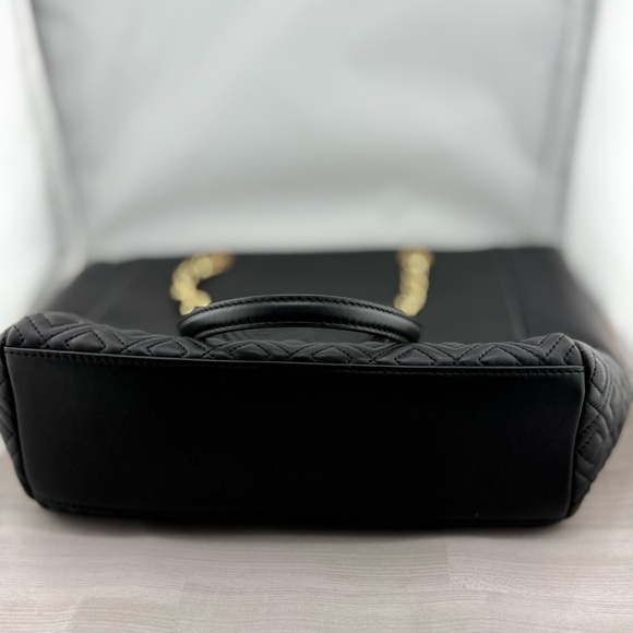 Tory Burch Black and Gold Quilted Tote - Picture 7 of 7